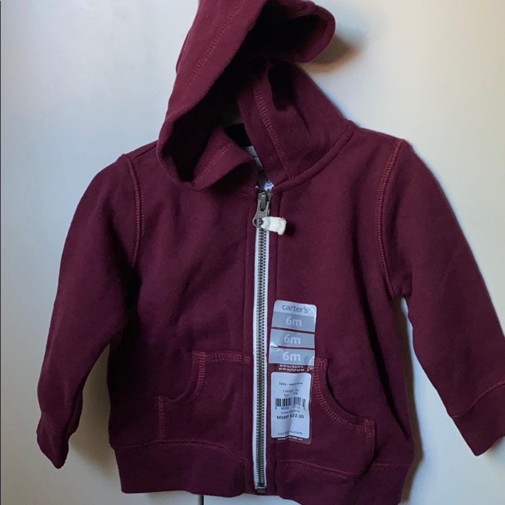NEW NEW Burgundy zipper hoodie